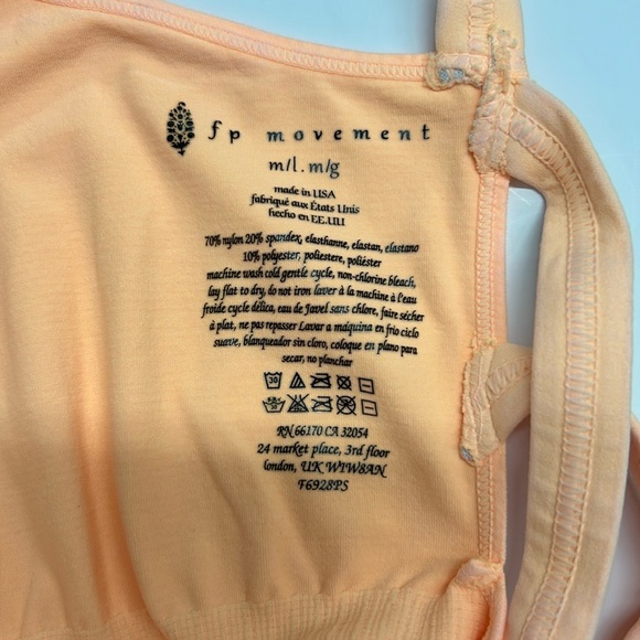 FP Movement Free People Good Karma Onesie Peach M/L NWOT - Picture 5 of 11